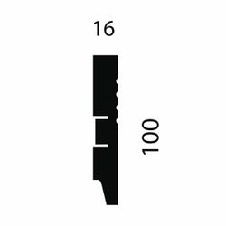 Плинтус под покраску, 100x16 мм