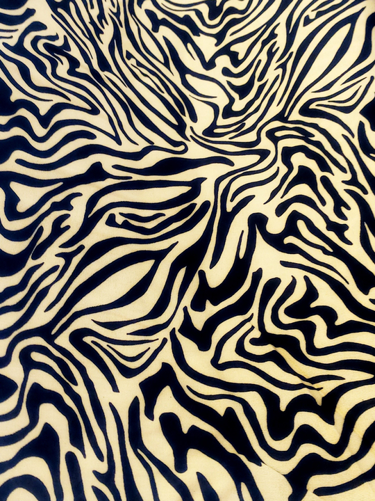 штапель принт геометрия кремовый/черный