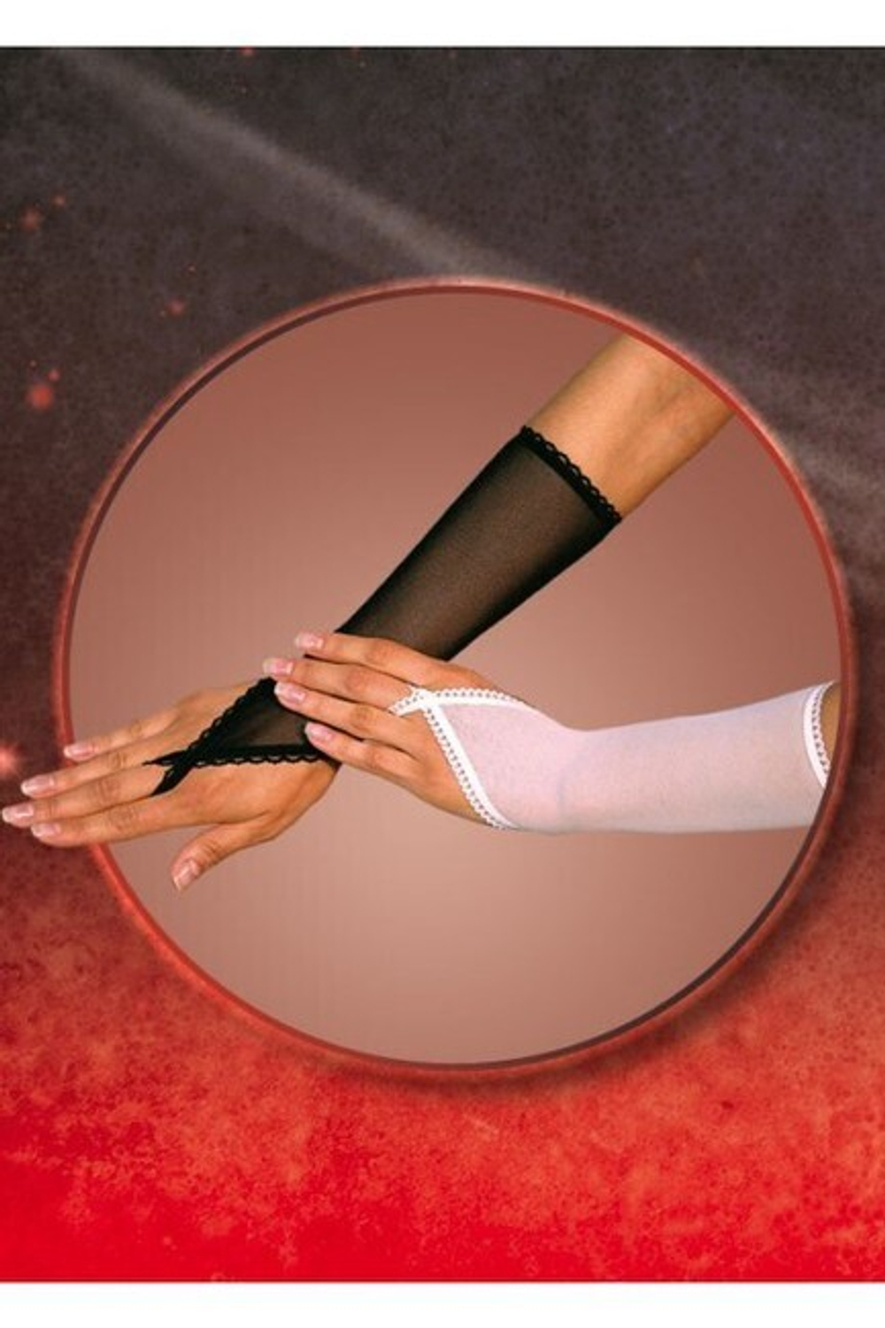 Перчатки с петелькой на один палец (черные) S/L (Цвет: черный)