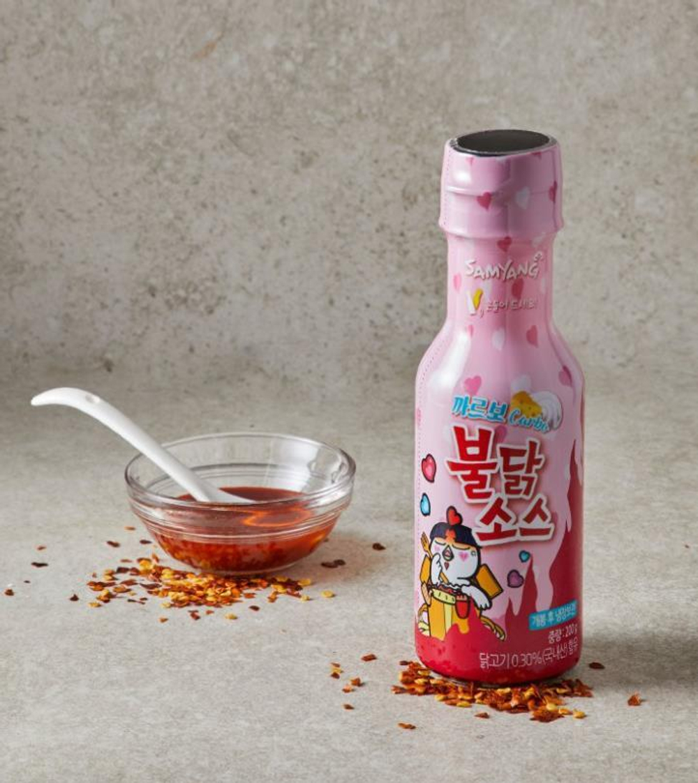 Соус SAMYANG 200гр.х 2 шт., со вкусом острой курицы "Карбонара", Buldak,