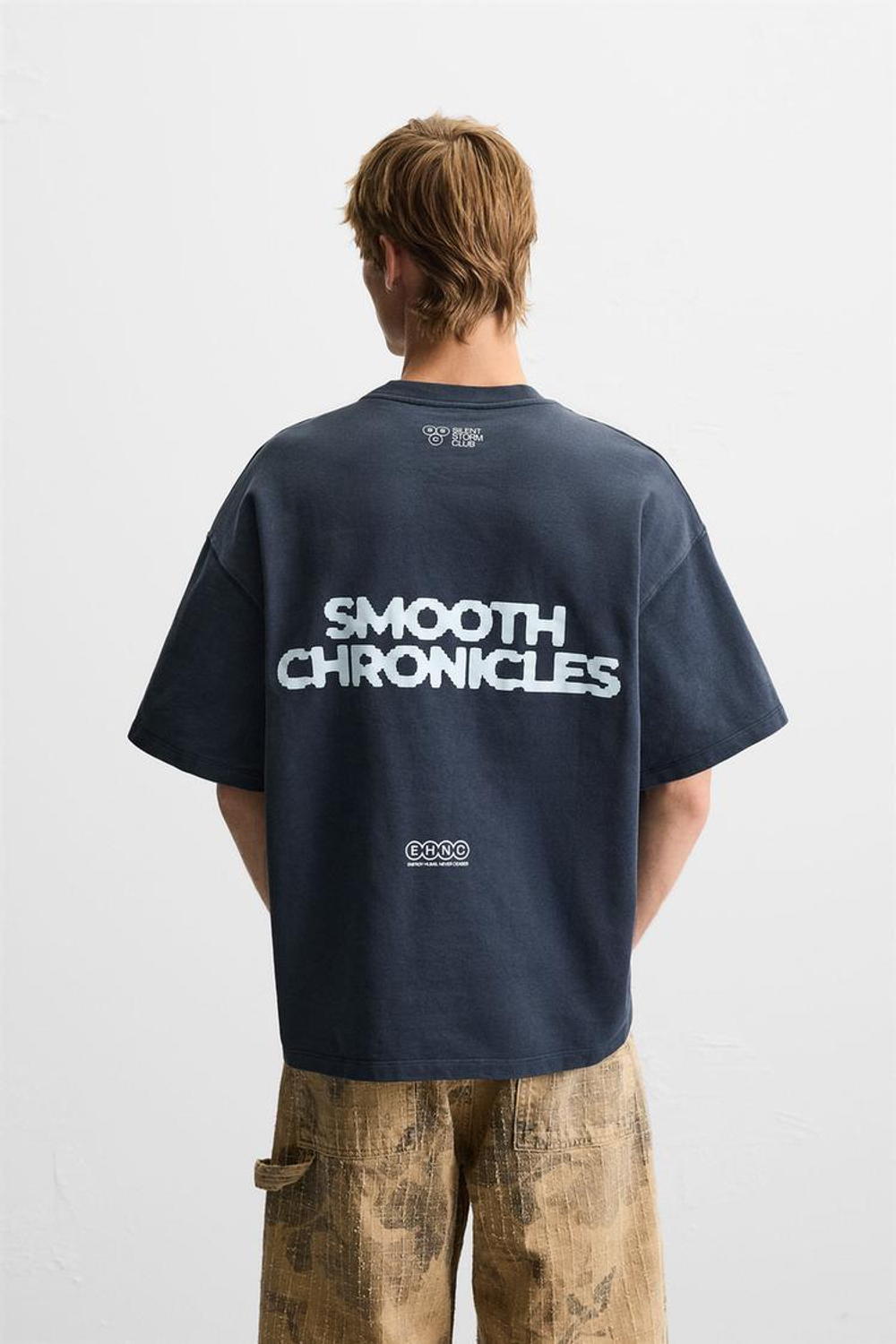 ZARA ТОЛСТОВКА С ГРАФИЧЕСКИМИ ПРИНТАМИ, СИНИЙ