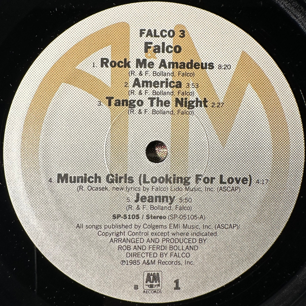 Falco ‎– Falco 3 (США 1986г.)