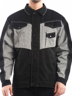 Костюм "Монтана" куртка/брюки, тк. 245г/м , Цвет: темно серый/ черный