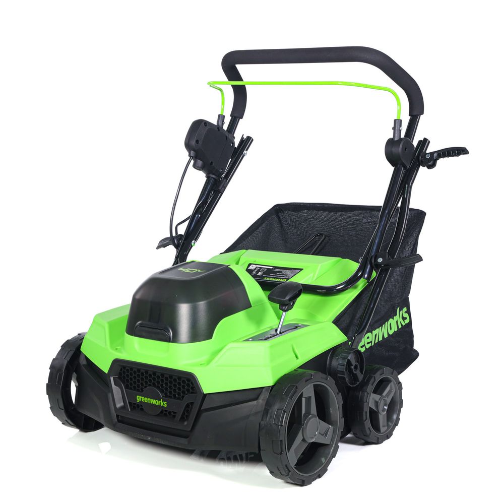 Аэратор-скарификатор аккумуляторный Greenworks GD40SC38IIK4 Арт. 2517607UB, 40V, 38 см,бесщеточный, c 1хАКБ 4Ач и ЗУ