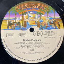 Винтажная виниловая пластинка LP Kiss Double Platinum (Germany 1982) Hard Luck Woman
