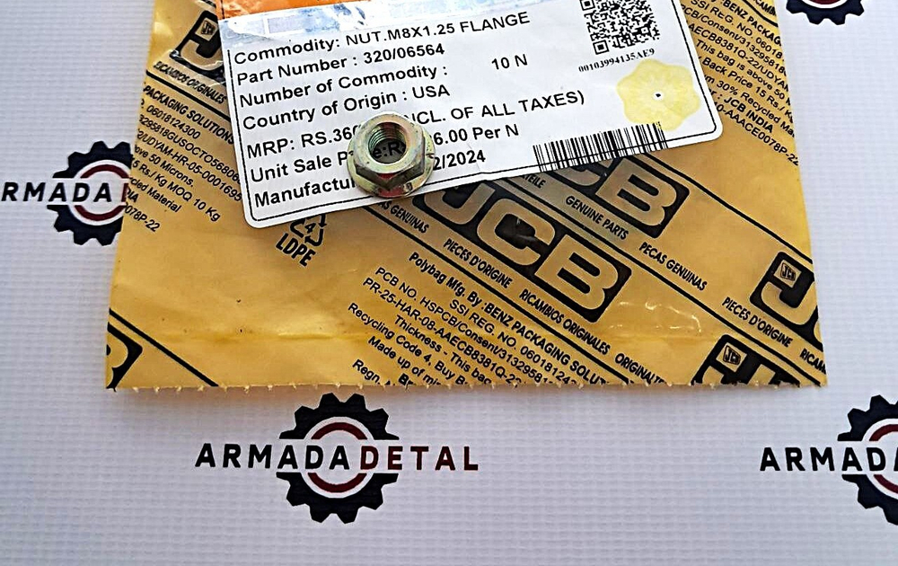 Гайка шпильки крепления ТНВД | 320/06564 | JCB