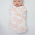 SwaddleDesigns SDM-181P Набор пеленок муслин 3 шт. - Heavenly Floral Pinks with Touch of Gold Shimmer