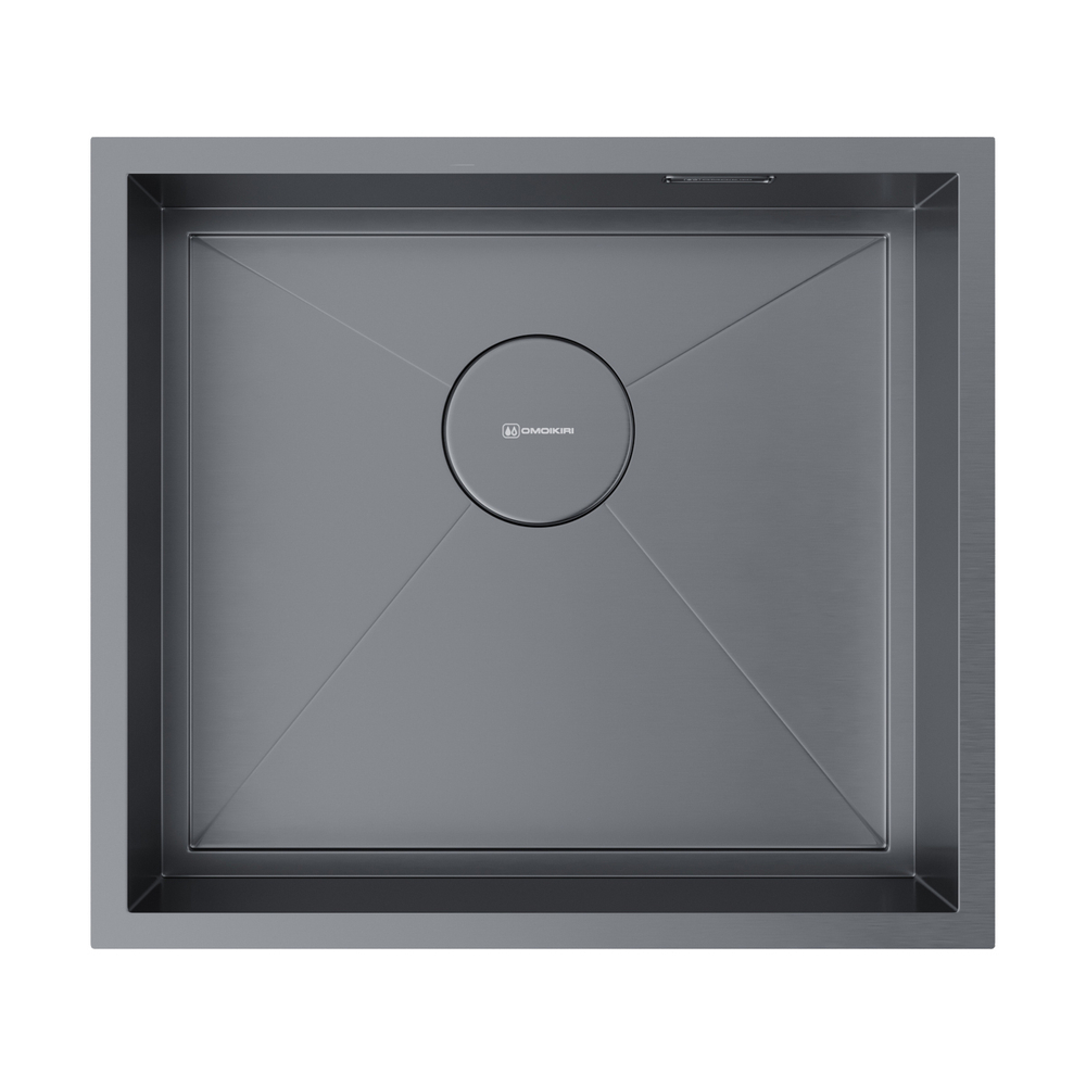 Кухонная мойка Omoikiri Kasen 49-16 INT GM нерж.сталь/вороненая сталь