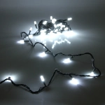 Гирлянда для дома НИТЬ «Хрусталь» 8 м 50 ламп LED, черный пров,IP-40. 8 режимов, Белый (возможность соединения)