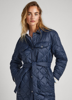 Куртка утепленная женская PEPE JEANS LONG QUILTED PUFFER JACKET