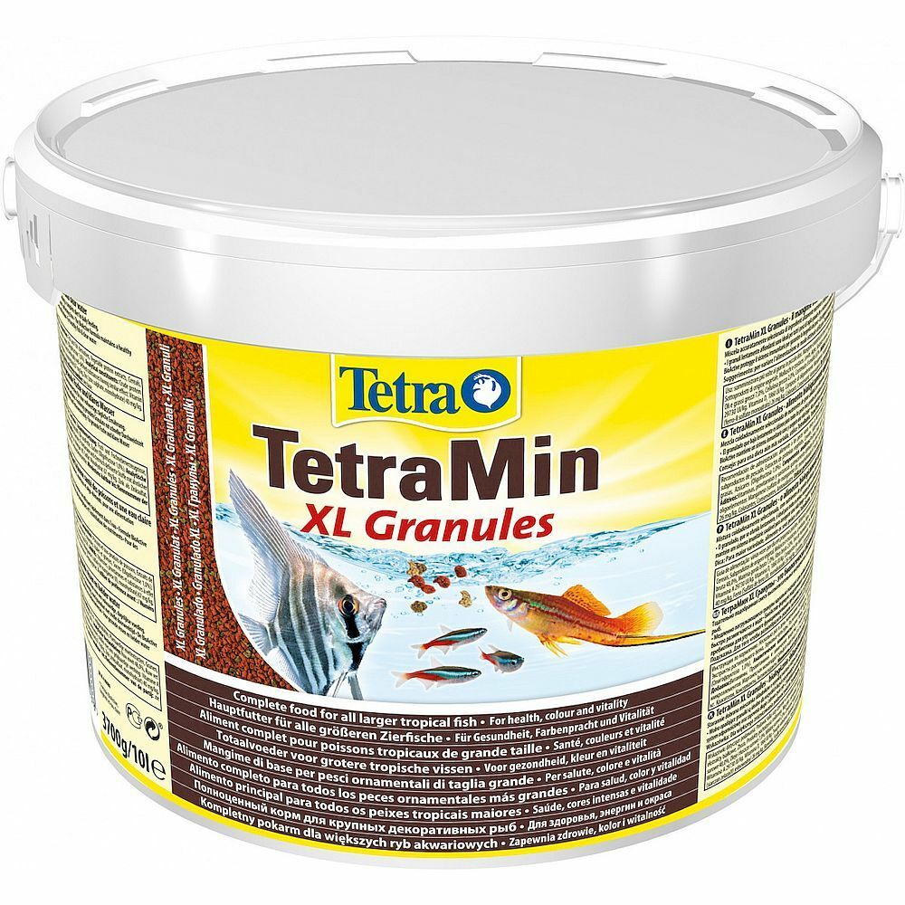 TetraMin XL Granules корм для всех видов рыб крупные гранулы (Ведро 10л)