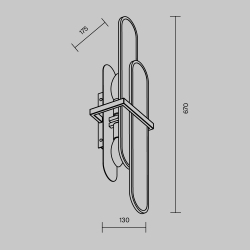 Настенный светильник (бра) Maytoni MOD099WL-02G2