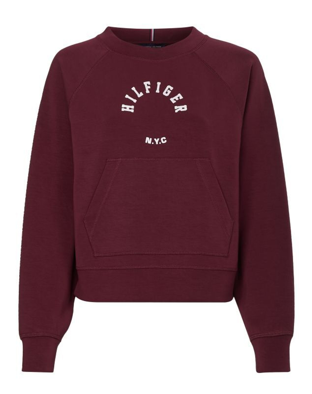 Женская теннисная куртка Tommy Hilfiger RLX Sueded Modal C NK Sweatshirt - sueded rouge