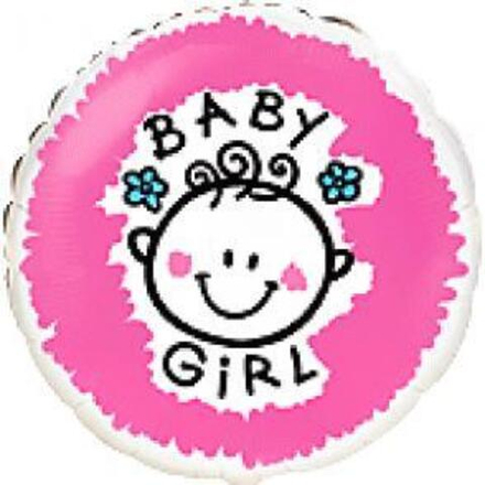 Ф 18" Круг Baby Girl Розовый