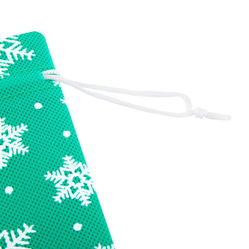 Подарочный мешок (1 шт.) новогодний, 30х20 см, "Snowflakes", нетканый материал, 3 цвета ассорти, ЗОЛОТАЯ СКАЗКА, 592535
