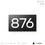 Номер на дверь 876, табличка на дверь для офиса, квартиры, кабинета, аудитории, склада, черная 120х70 мм, Айдентика Технолоджи