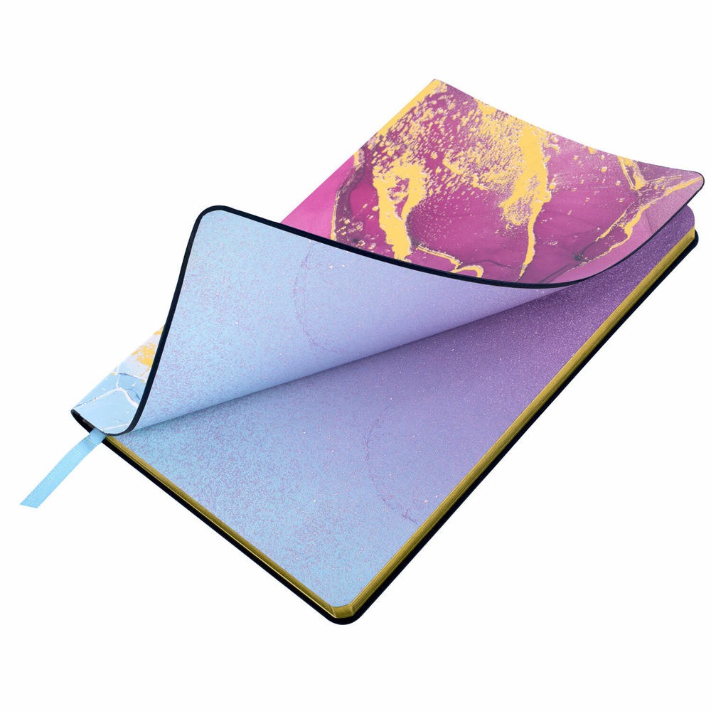Блокнот А5 (143x210 мм) BRAUBERG VISTA "Marble" под кожу гибкий 80 л. (2 штуки в упаковке)