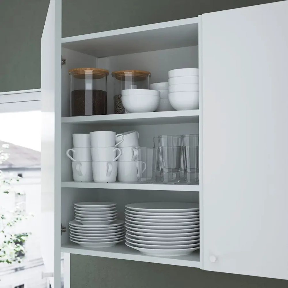Комбинация - IKEA ENHET/ЭНХЕТ ИКЕА, 225х32х120 см, белый