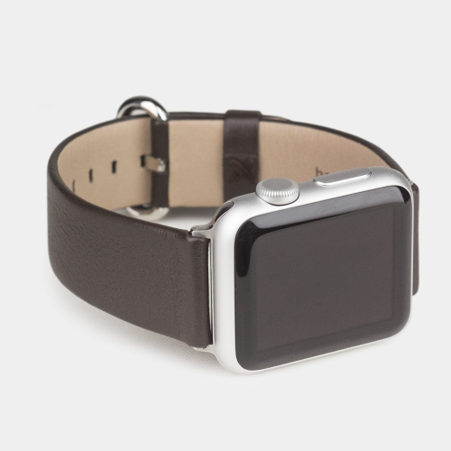 Ремешок для Apple Watch 40/41/42 mm из кожи теленка, темно-коричневого цвета