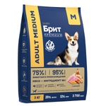 Сухой корм БРИТ ПРЕМИУМ Dog Adult Medium Chicken с курицей для взрослых собак средних пород (10–25 кг) 3 кг