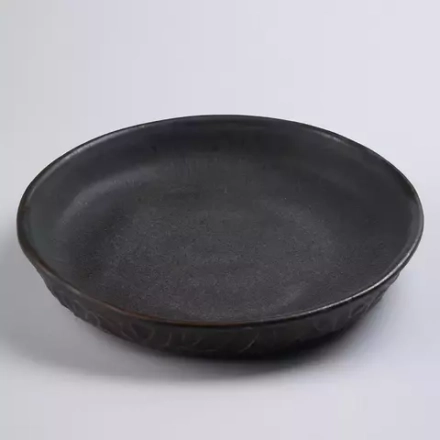 Тарелка черная керамическая Black Velvet д 235 мм 003010