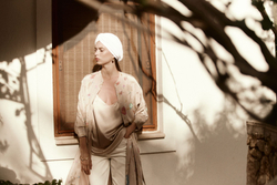 Шелковое платье Mollen Жемчужина пудровое