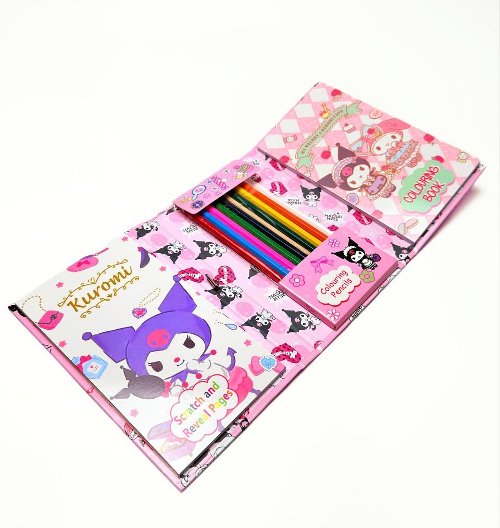 Раскраска с карандашами "Куроми" 19 см оптом