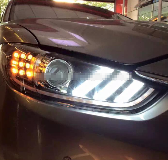 Передние фары Мазда 6 2013-2015 V6 type [Комплект Л+П; LED ходовые огни; электрокорректор; биксеноновая линза]