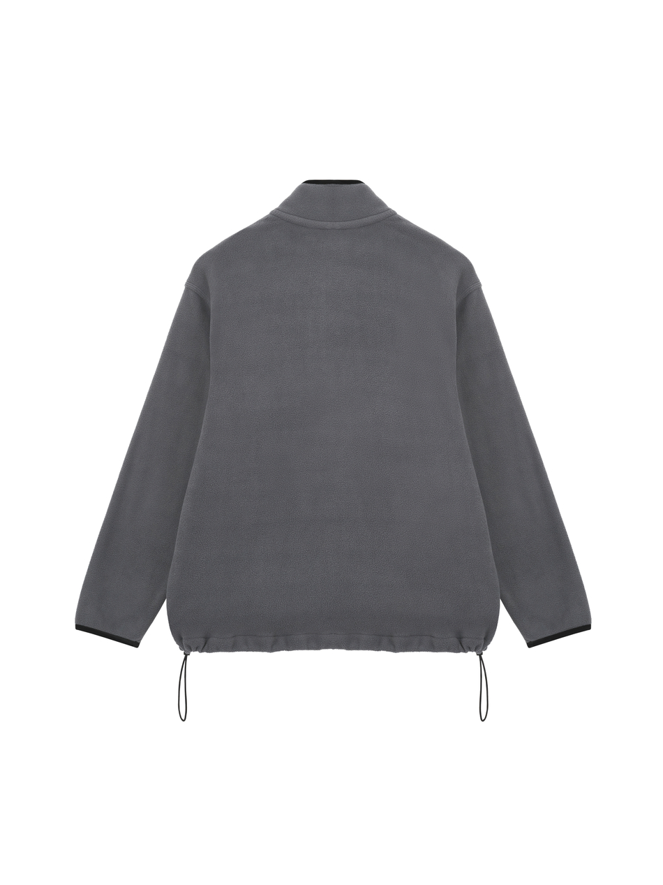 Zip - худи из флиса на молнии серое