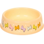 Миска пластиковая «МОЙ БРО - Вкусная косточка!, цвет бежевый, 21*6,5смм (логотип на миске) 700мл