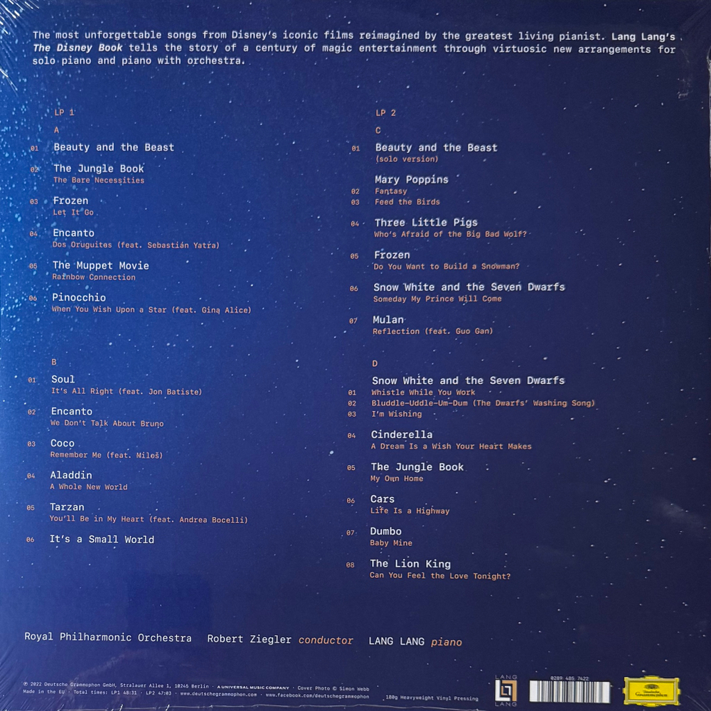 Lang Lang – The Disney Book 2LP (Европа 2022г.)