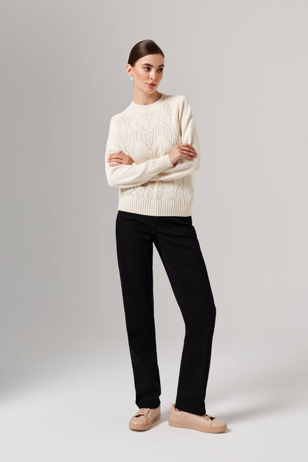 23169 Джемпер женский (молочный)