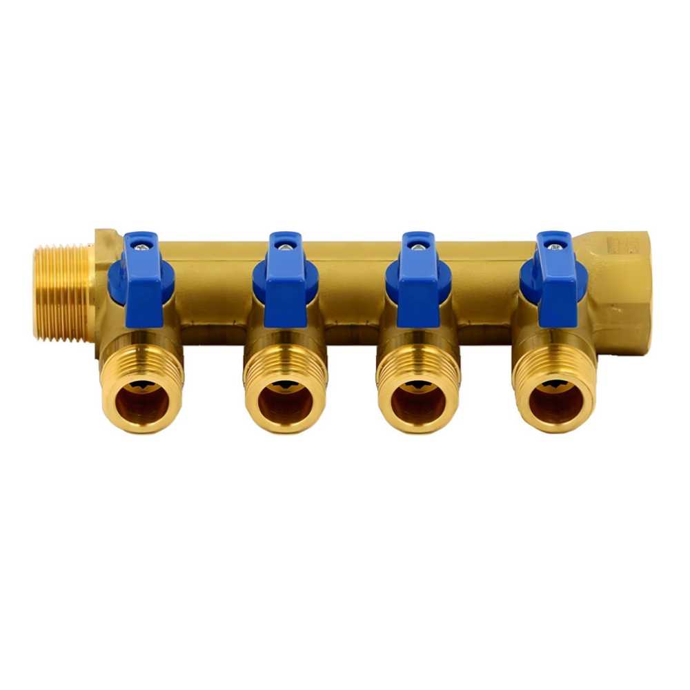 Коллектор с шар.краном 3/4х1/2-4 вых. VIEIR VR714