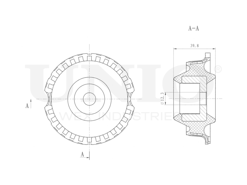 Опора амортизатора передняя UNIO RMP-13003