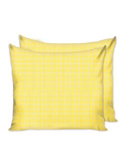 Наволочка комплект 2шт Сказка "Желтая клеточка" 70х70 см, перкаль