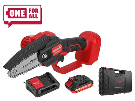Аккуммуляторная мини-пила WORTEX LX CEC 2518-1 в чемемодане ALL1 XLT с акб и з/у SET 18В, 4"
