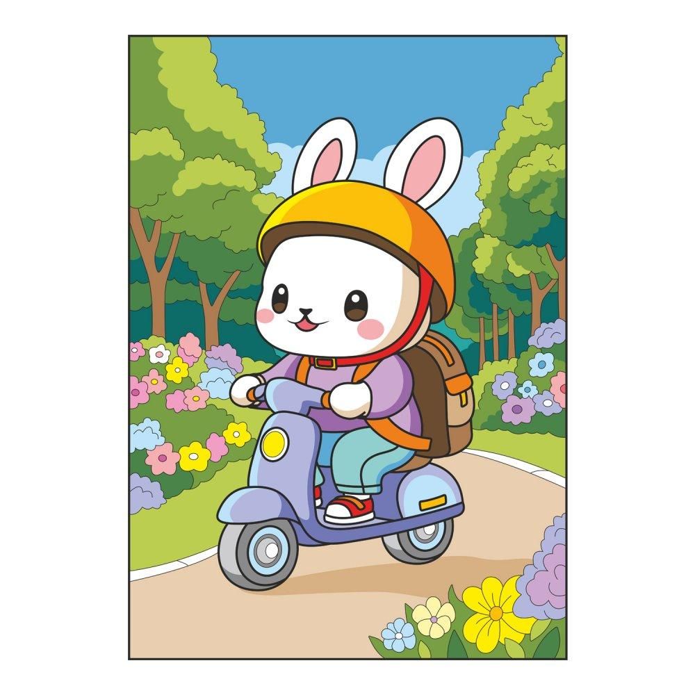 Картина по номерам для малышей на картоне 20х30 "Зайчик в парке" (Lori) Картина по номерам для малышей на картоне 20х30 "Зайчик в парке" (Lori)