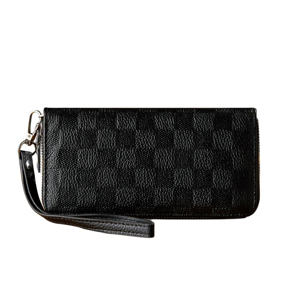 Simple&nature Cow Leather Clutch Wallet Medium Men"s Black