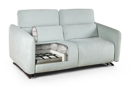 Rimini диван-кровать прямой замша мятный