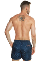 Мужские пляжные шорты с принтом в виде якорей (Размер: XXL) (Цвет: синий)