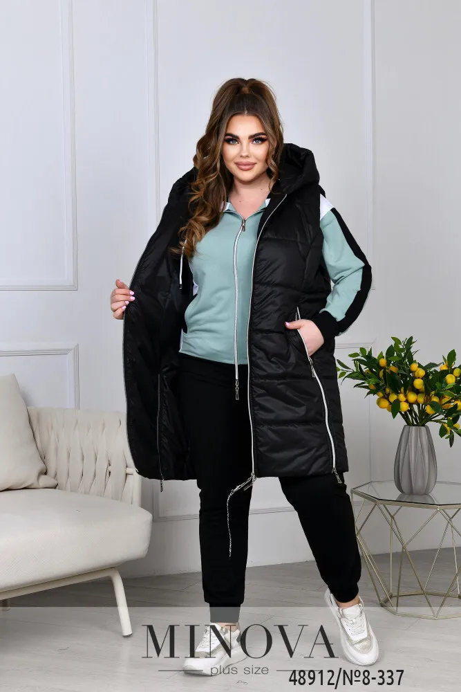 Костюм 8-337-оливка-черный Minova