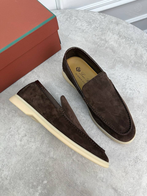 Лоферы Loro Piana Summer Walk со вставками кожи крокодила