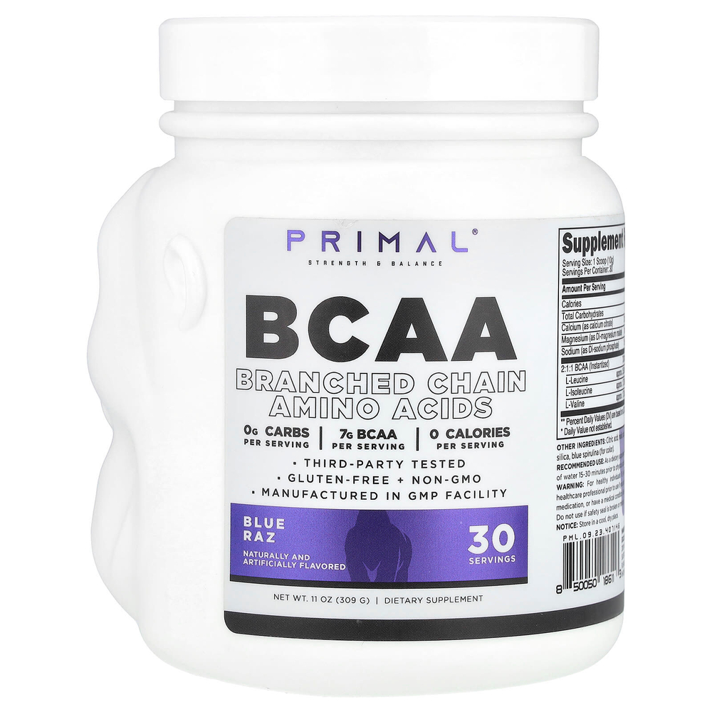 PrePrimal, BCAA, Blue Raz, 309 г (11 унций)