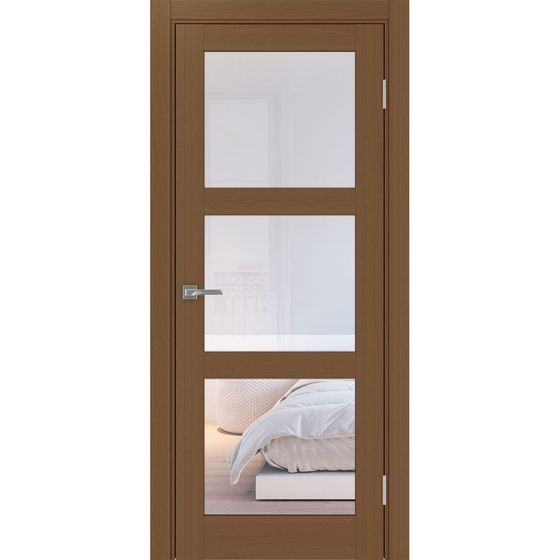 Купить Межкомнатная дверь экошпон Турин 530.222 орех остеклённая