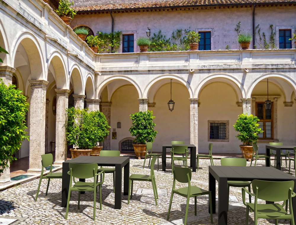 Стул пластиковый Siesta Contract Monna, оливковый