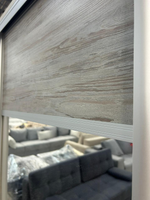 Шкаф-купе 2-х ств. с 1 зеркалом Пальмира Выбеленное дерево/артвуд темный