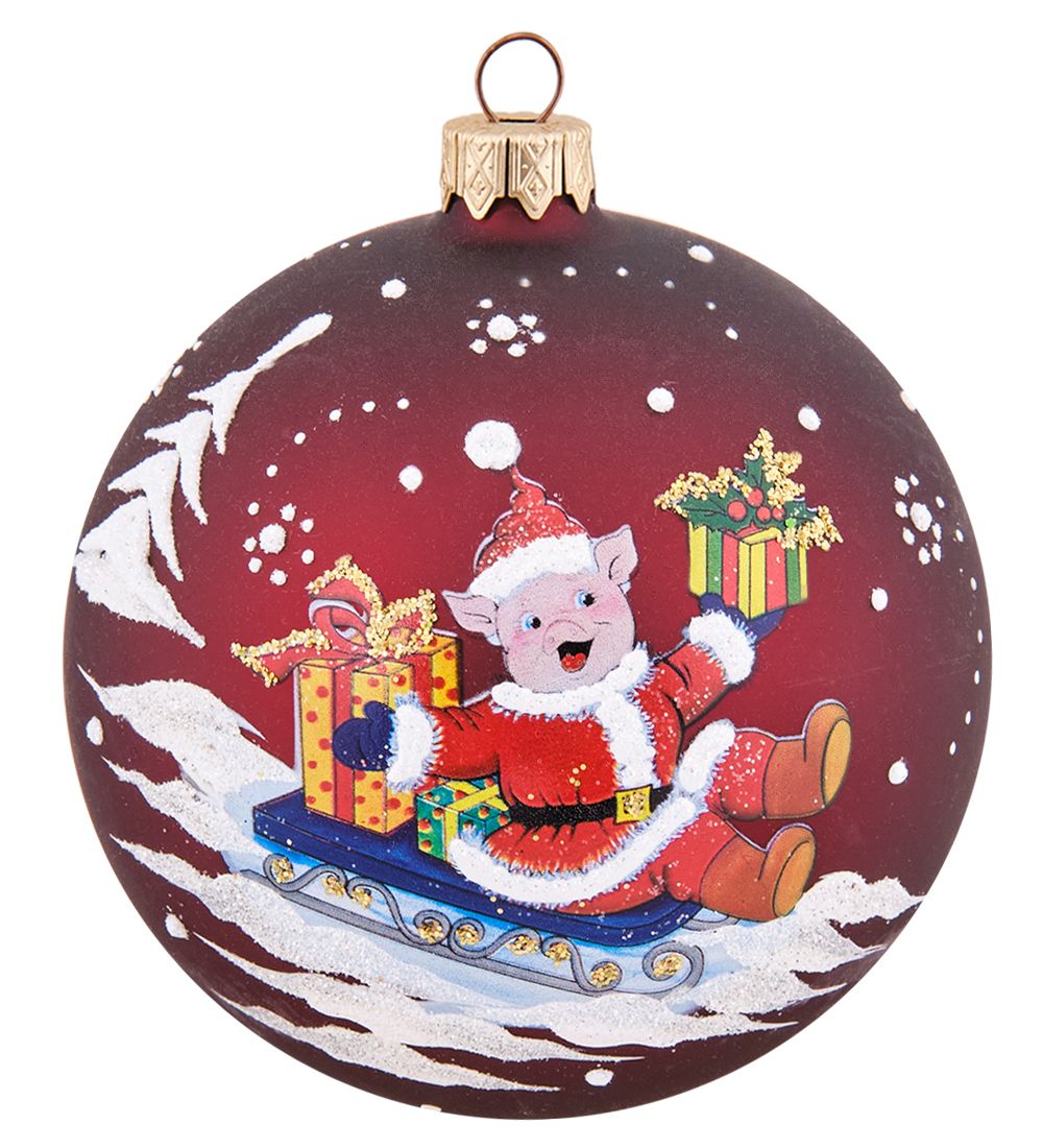 НФШ-1690/1 Ел.украшение Шар «Поросенок» 100 мм