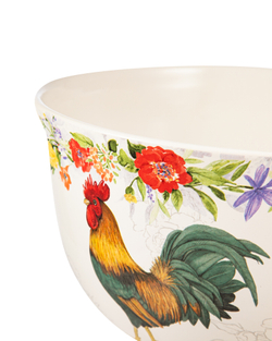 Салатник глубокий 28см Certified Int. Петушки на лугу