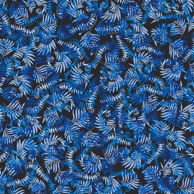 Синие веточки на чёрном фоне