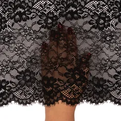 Кружево эластичное черное 21 см